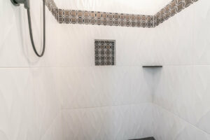 Custom home - tiled shower