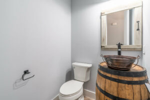 Custom interiors bathroom - barrel sink