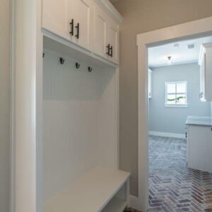 Custom mud room and drop zone entry