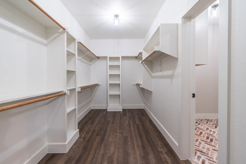 Custom Home walk in closet