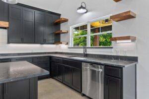 Custom floating shelves