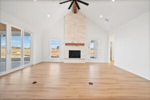 Custom Living Room with fireplace