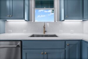 custom kitchen sink with box window