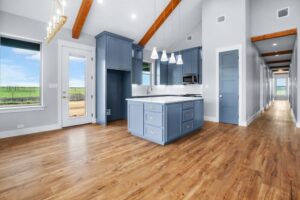 custom kitchen with isalnd