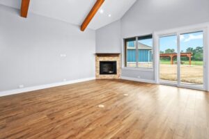 Built in fireplace
