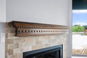 custom wood fireplace mantek