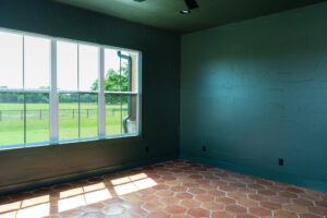 Custom room with hexagon tile